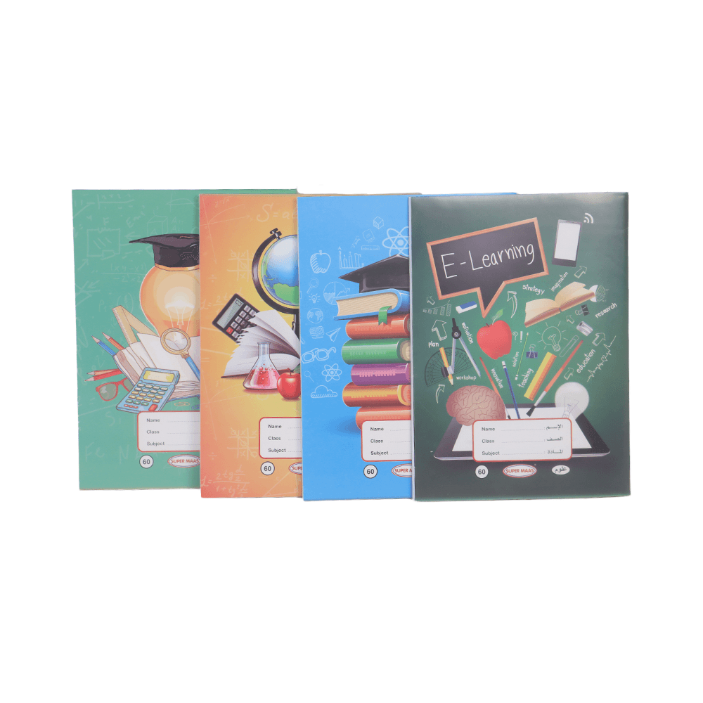 سوبر ماس دفاتر علوم بغلافين- عدد 12 دفتر × 60 ورقة