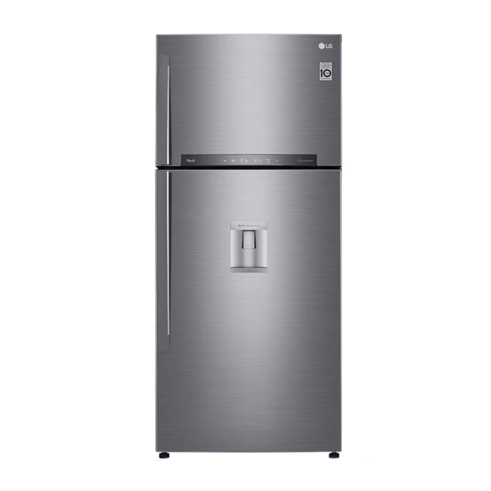 إل جي ثلاجة ا إنفرتر بفريزر علوي لون رصاصي موديل GR-C559HLCL -سعة 471 لتر