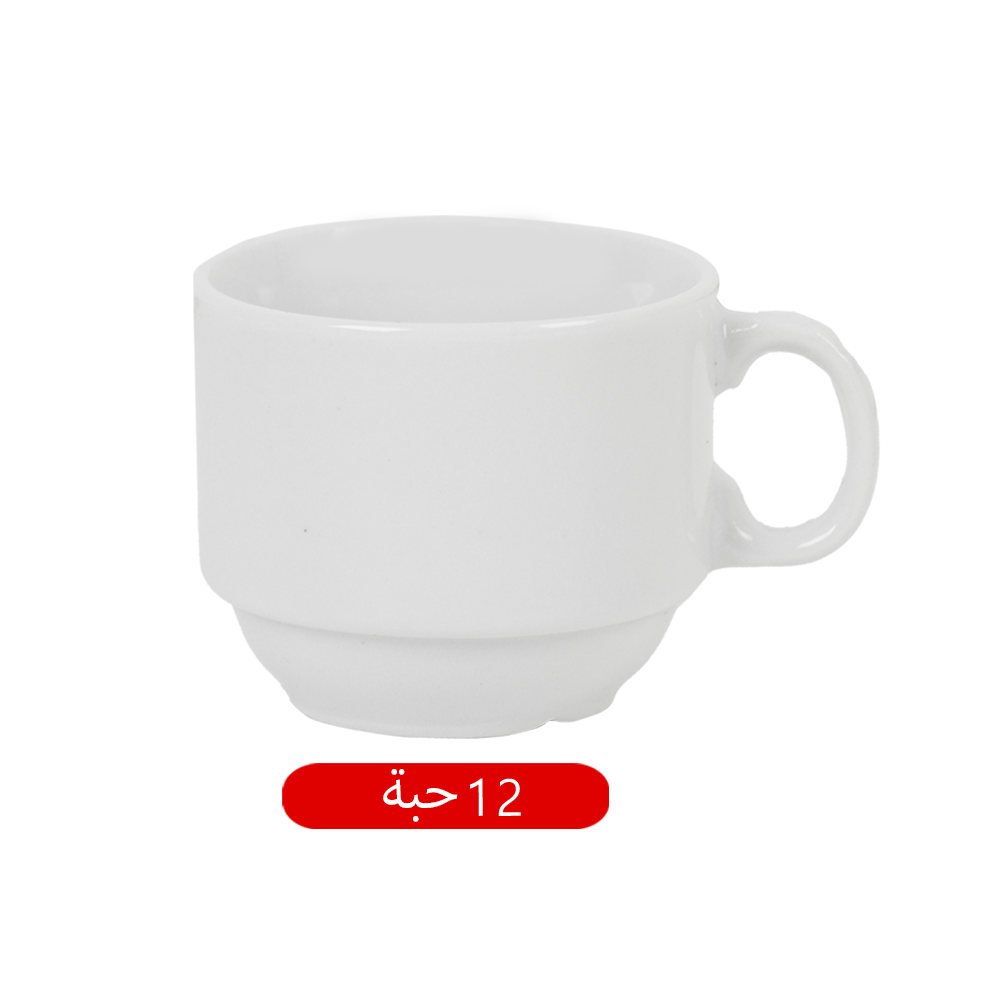 أكواب شاي بيضاء - عدد 12أكواب
