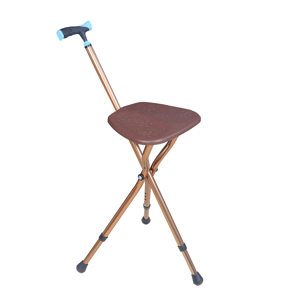 عصا طبية ثابتة ومريحة مزودة بمقعد مريح في الجلوس لكبار السن مقاس L- موديل LC9402