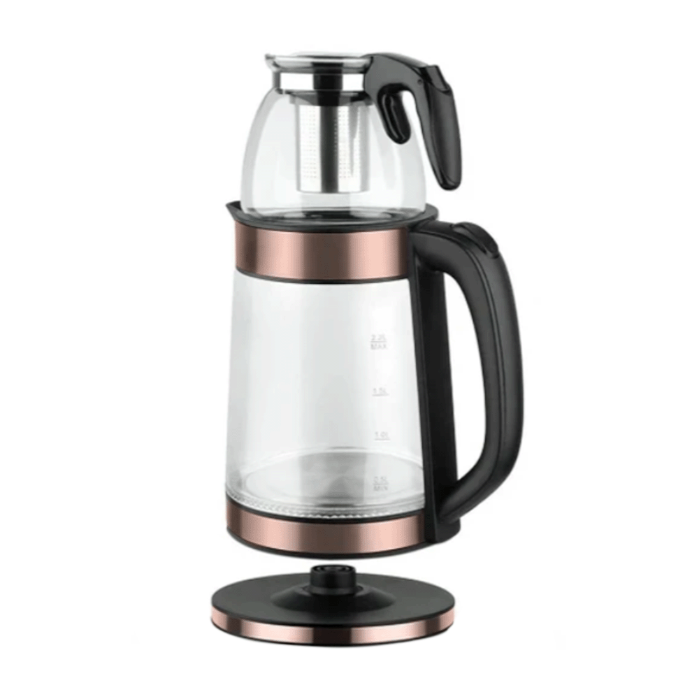 جهاز غلاية كهربائية جيهام مع وعاء تحضير الشاي - موديل EJ-80070