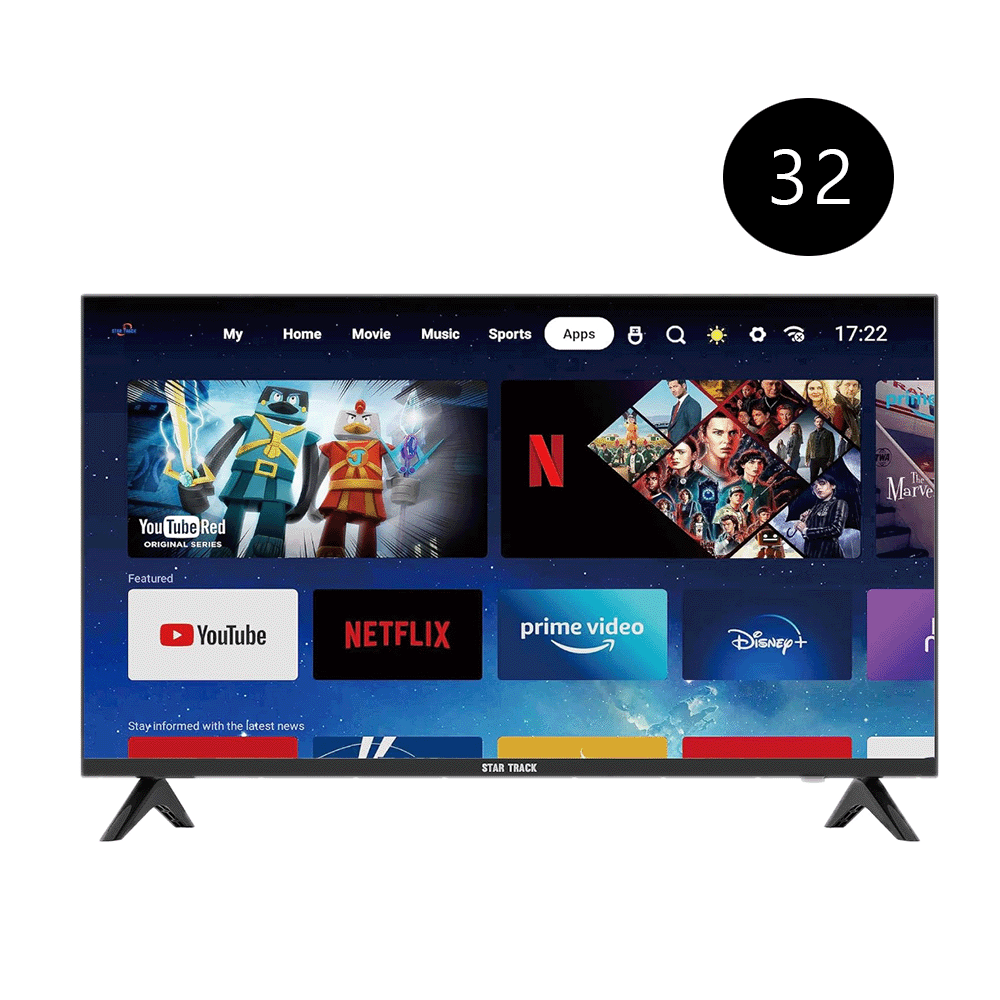 تلفزيون ستار تراك سمارت LED 32 بوصة
