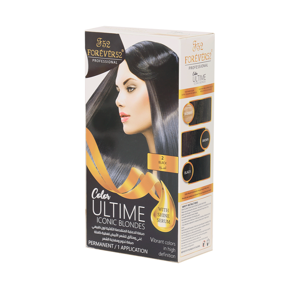 فور ايفر 52 صبغة شعر دائمة مع تغطية كاملة للشيب - أسود