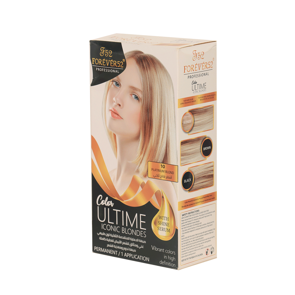 فور ايفر 52 صبغة شعر دائمة مع تغطية كاملة للشيب - أشقر فاتح ثلجي