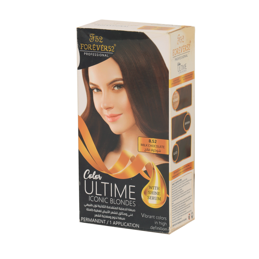 فور ايفر 52 صبغة شعر دائمة مع تغطية كاملة للشيب -شوكولا فاتح