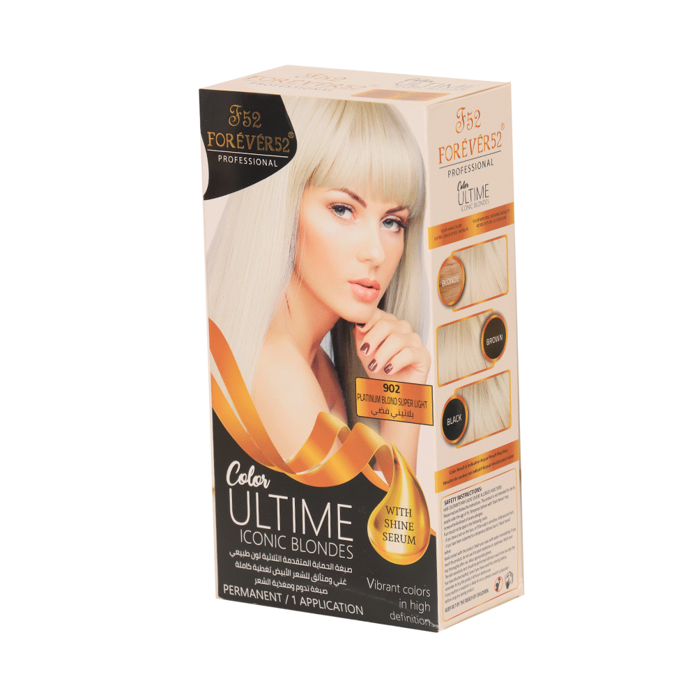 فور ايفر 52 صبغة شعر دائمة مع تغطية كاملة للشيب - بلاتيني فضي