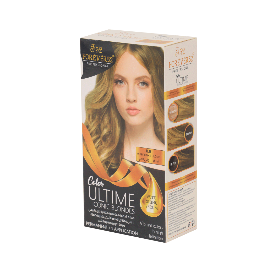 فور ايفر 52 صبغة شعر دائمة مع تغطية كاملة للشيب - أشقر زيتوني لامع