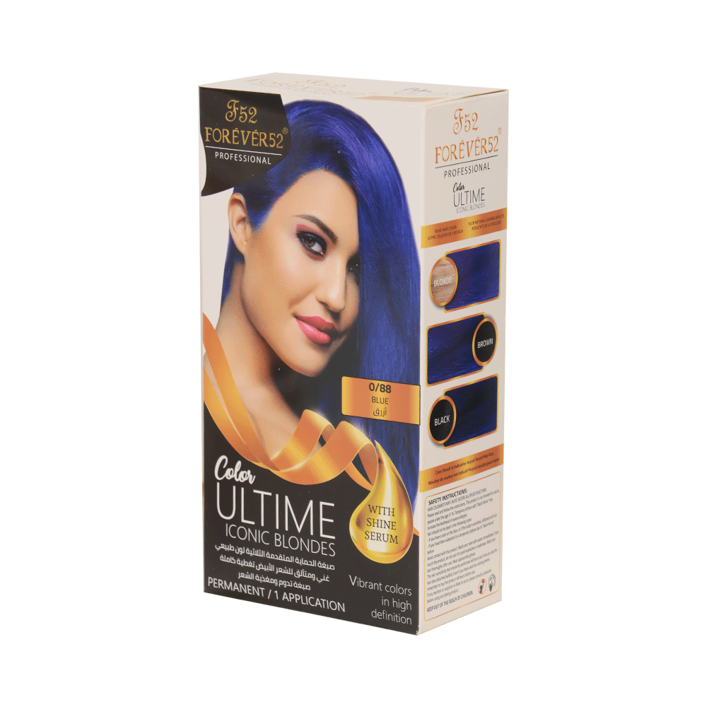 فور ايفر 52 صبغة شعر دائمة مع تغطية كاملة للشيب - أزرق