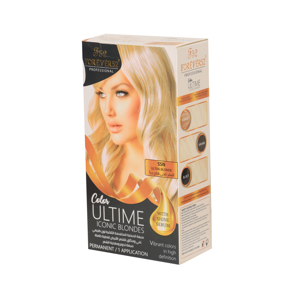فور ايفر 52 صبغة شعر دائمة مع تغطية كاملة للشيب - أشقر ثلجي فاتح جدا