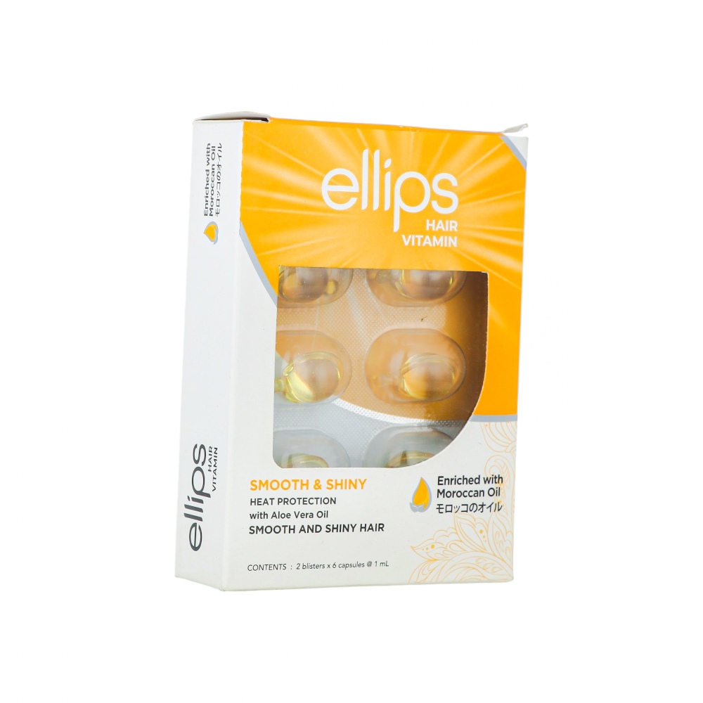 إليبس فيتامين للشعر - لمعان ونعومة مع زيت الصبار والأرغان - 6 كبسولات