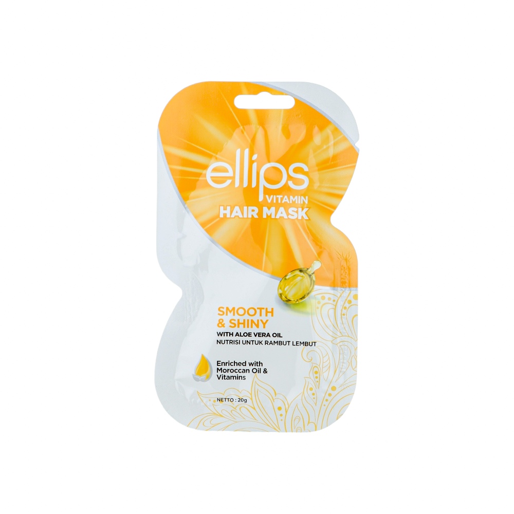 يليس قناع فيتامين للشعر لنعومة ولمعان الشعر بزيت الألوفيرا وزيت الأرجان - 20 جم