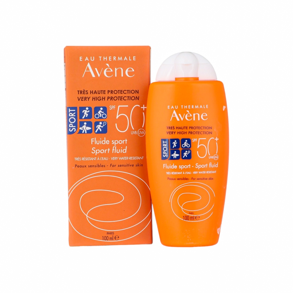 أفين فلويد رياضي مقاوم للماء SPF 50+ للبشرة الحساسة - 100 مل