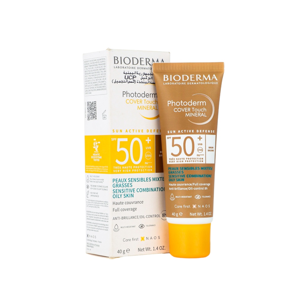 بيوديرما فوتوديرم كوفر تاتش SPF 50+ كريم معدني للبشرة الحساسة الدهنية - 40 مل