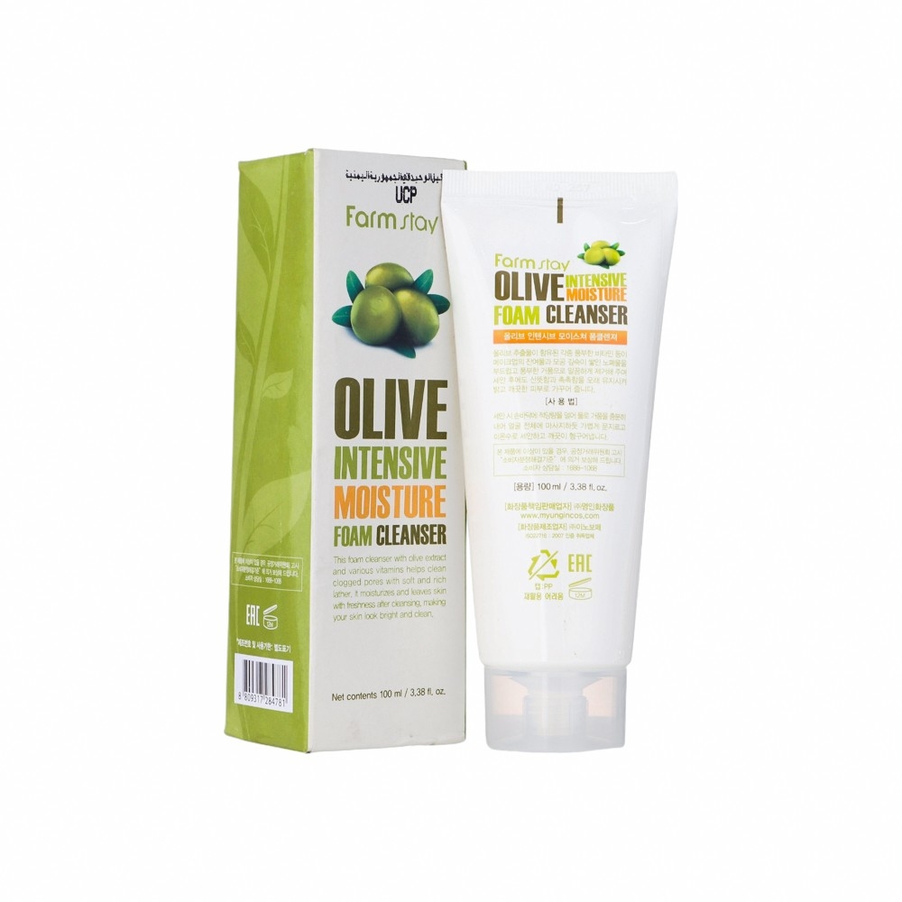 فارم ستاي غسول رغوي زيت الزيتون ينظف البشرة ويغذيها ويمنحها ترطيبًا مكثفًا - 100 جرام 