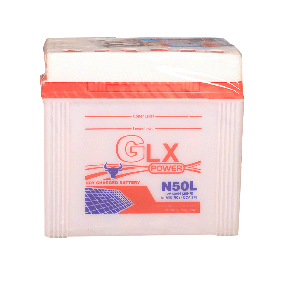 جي إل إكس بطارية بجهد 12فولت وسعة 50 أمبير - موديل N50L