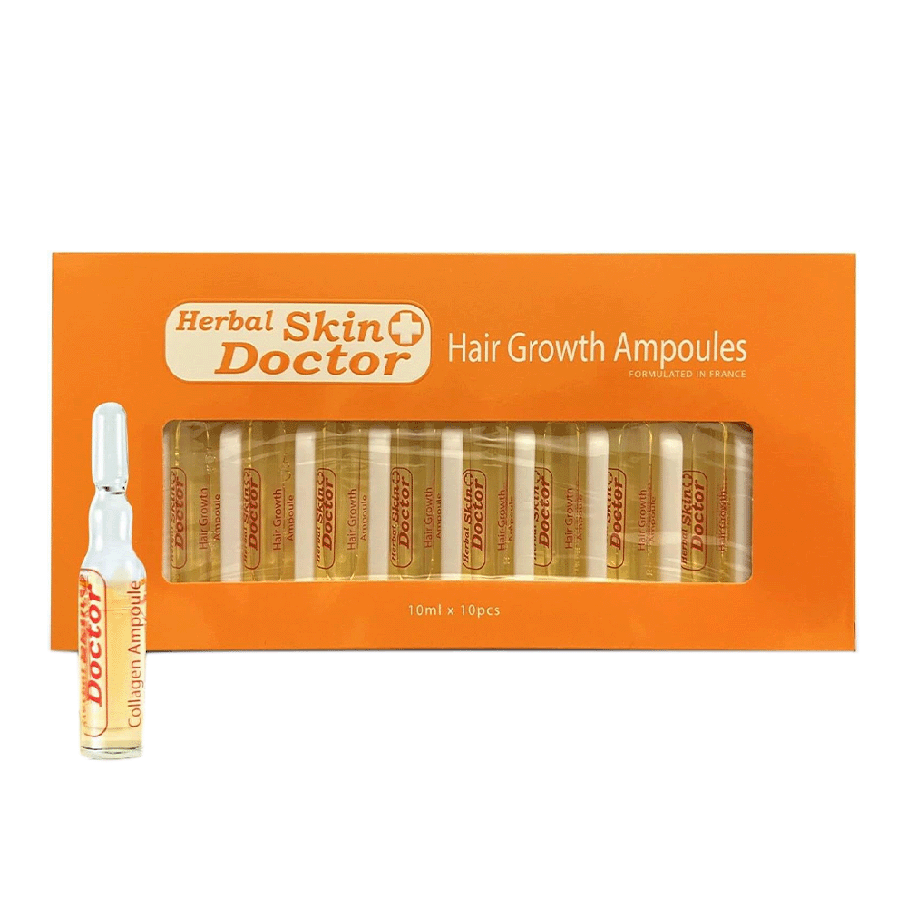 هيربال سكين دكتور امبولات لعلاج تساقط الشعر وزيادة النمو - 10×10 مل