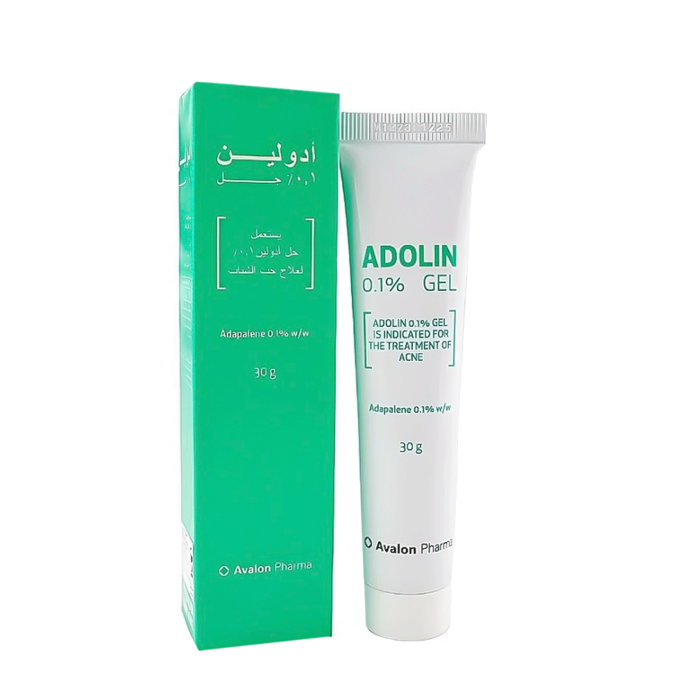 جل أدولين 0.1% لعلاج حب الشباب افالون فارما - 30 جم