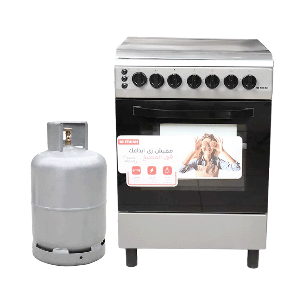 باكج المطبخ من طباخة غاز مع 4 شعلات و أنبوبة غاز