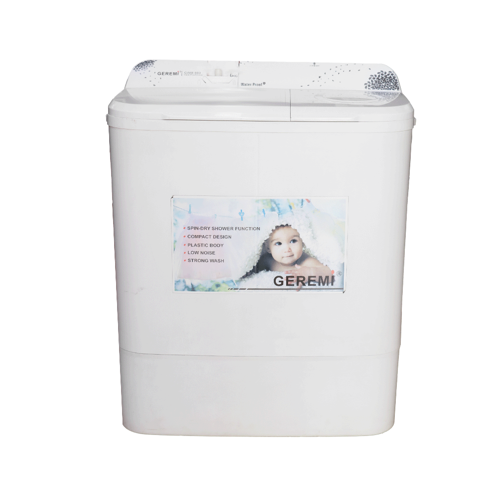 غسالة نصف أوتوماتيك جيرمي حوضين سعة 6 كجم - موديل GWM-603