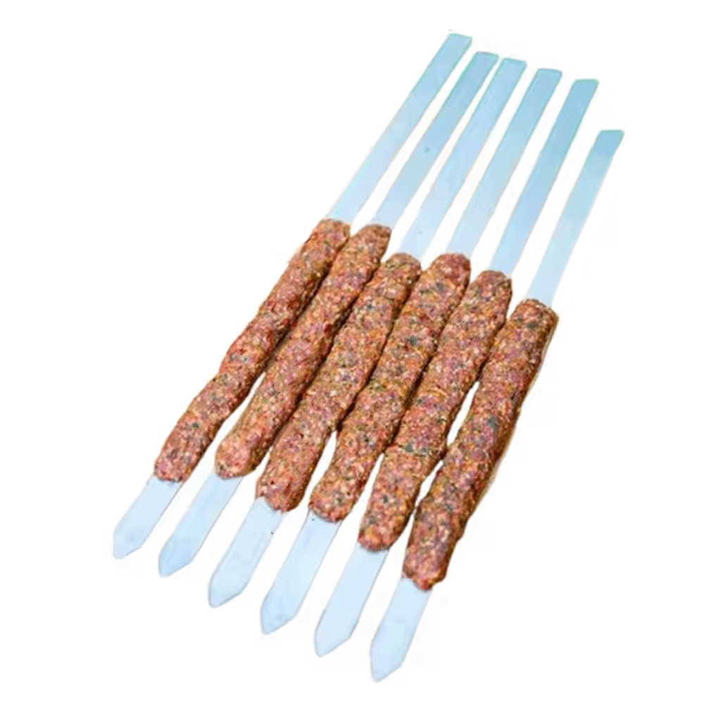 أسياخ شواء مسطح من ستانلس ستيل - عدد 6