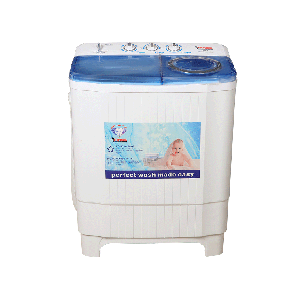 غسالة نصف أوتوماتيك ماس حوضين بسعة 6 كجم - موديل XP860-2009SVA