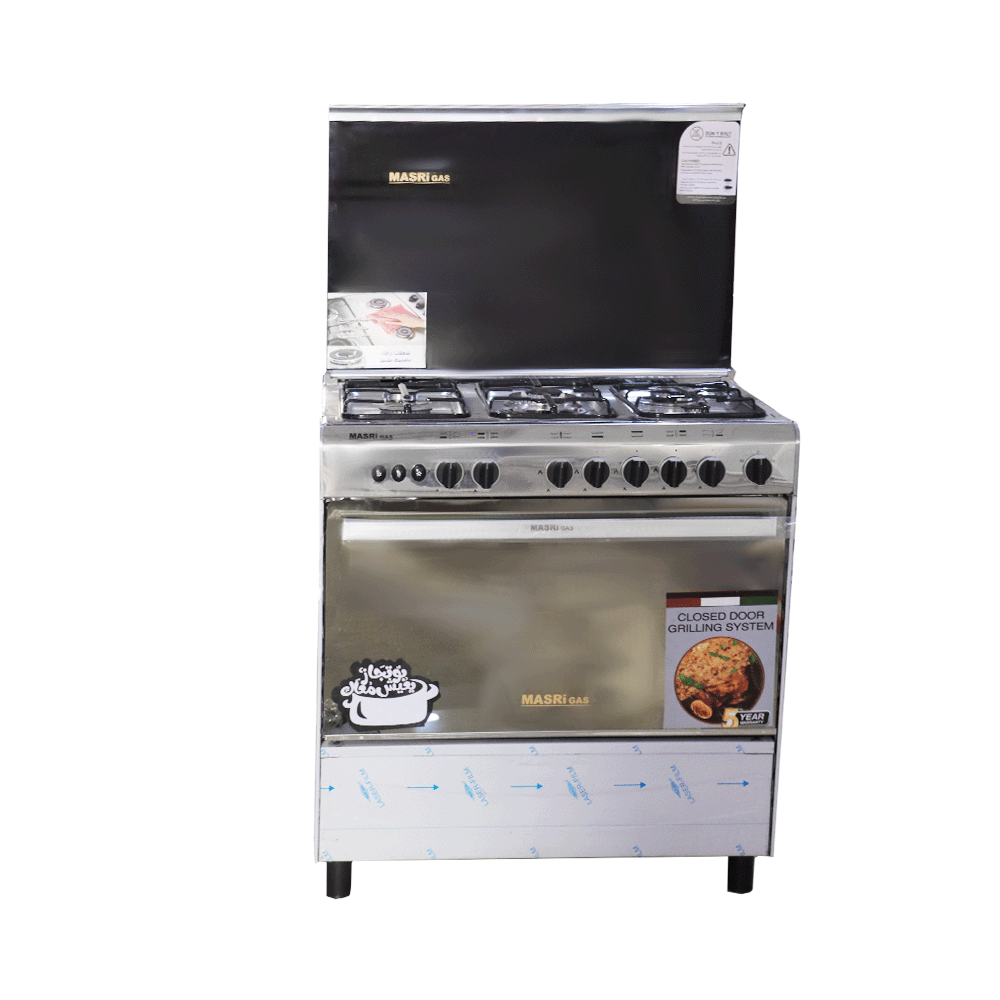 طباخة غاز ماس 5 شعلات مقاس 85 × 60 سم