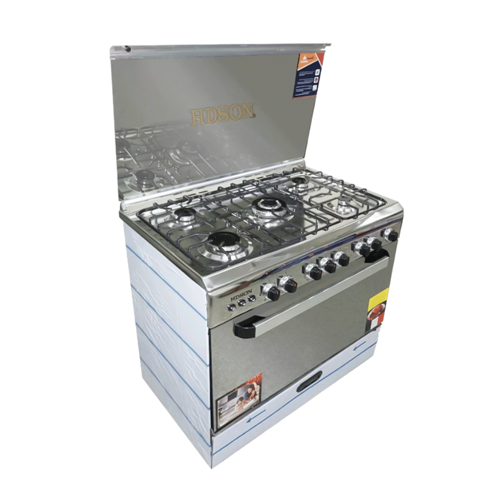 طباخة غاز هدسون 5 شعلات مقاس 90×60 سم - موديل HC-9060 G