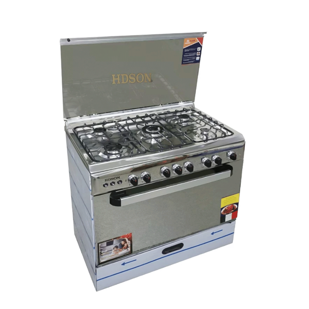 طباخة غاز هدسون 5 شعلات مقاس 80×60 سم - موديل HC-8060-G