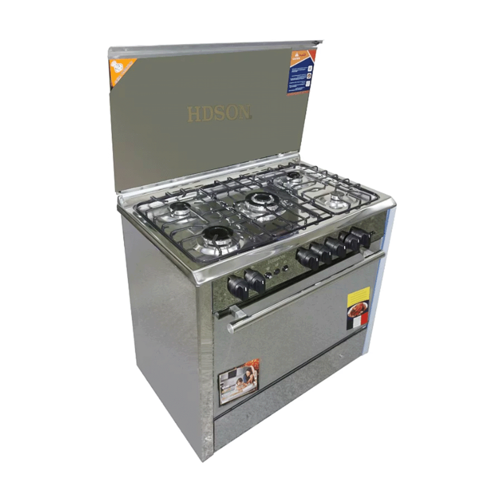 طباخة غاز هدسون 5 شعلات مقاس 90×60 سم - موديل HC-9060-G Pro. Max