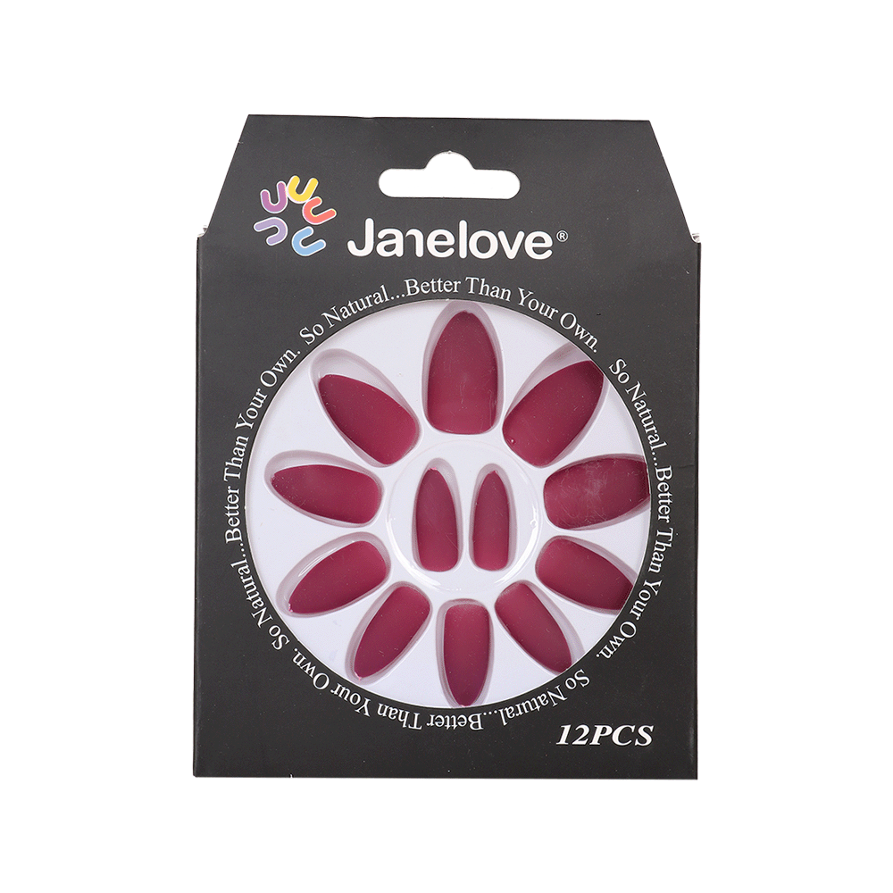 جانيلوف أظافر صناعية لاصقة - 12 قطعة