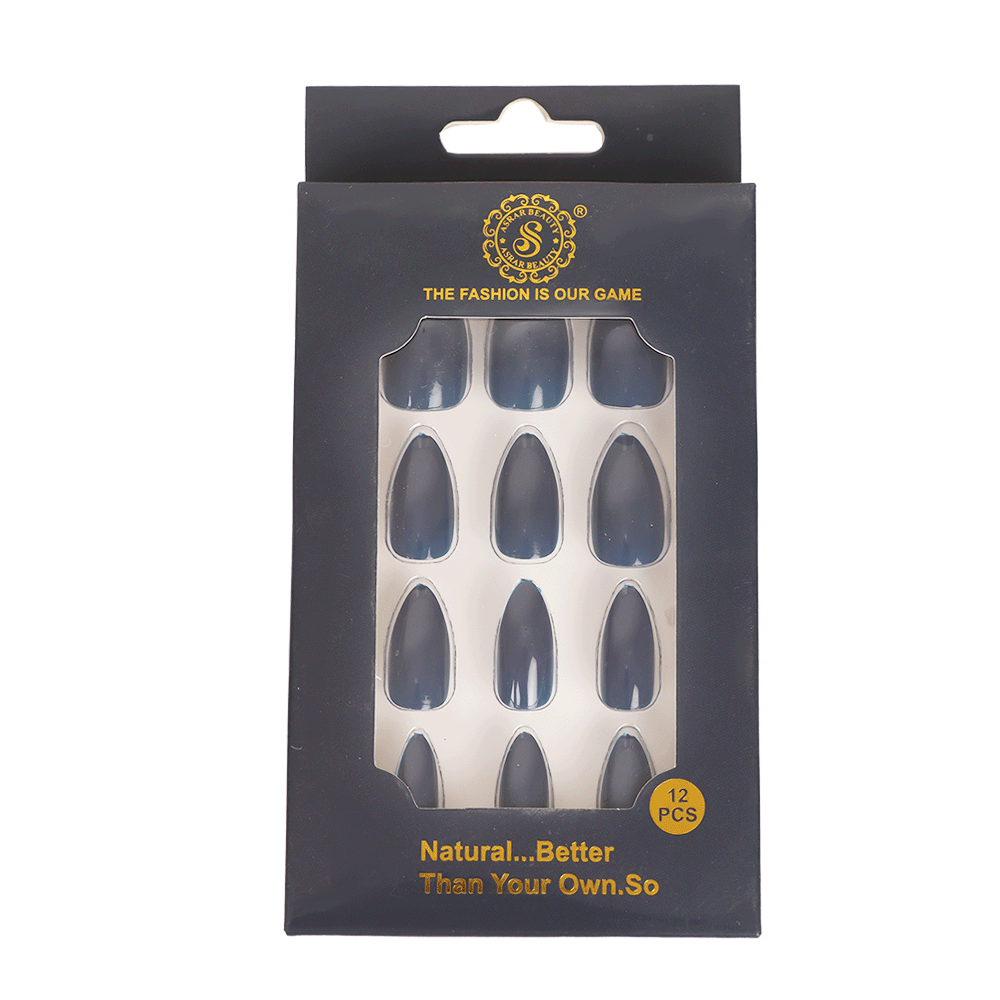 أظافر صناعية لاصقة - 12 قطعة