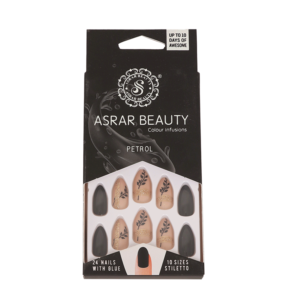 اسرار بيوتي أظافر صناعية بأشكال جذابة - 24 قطعة