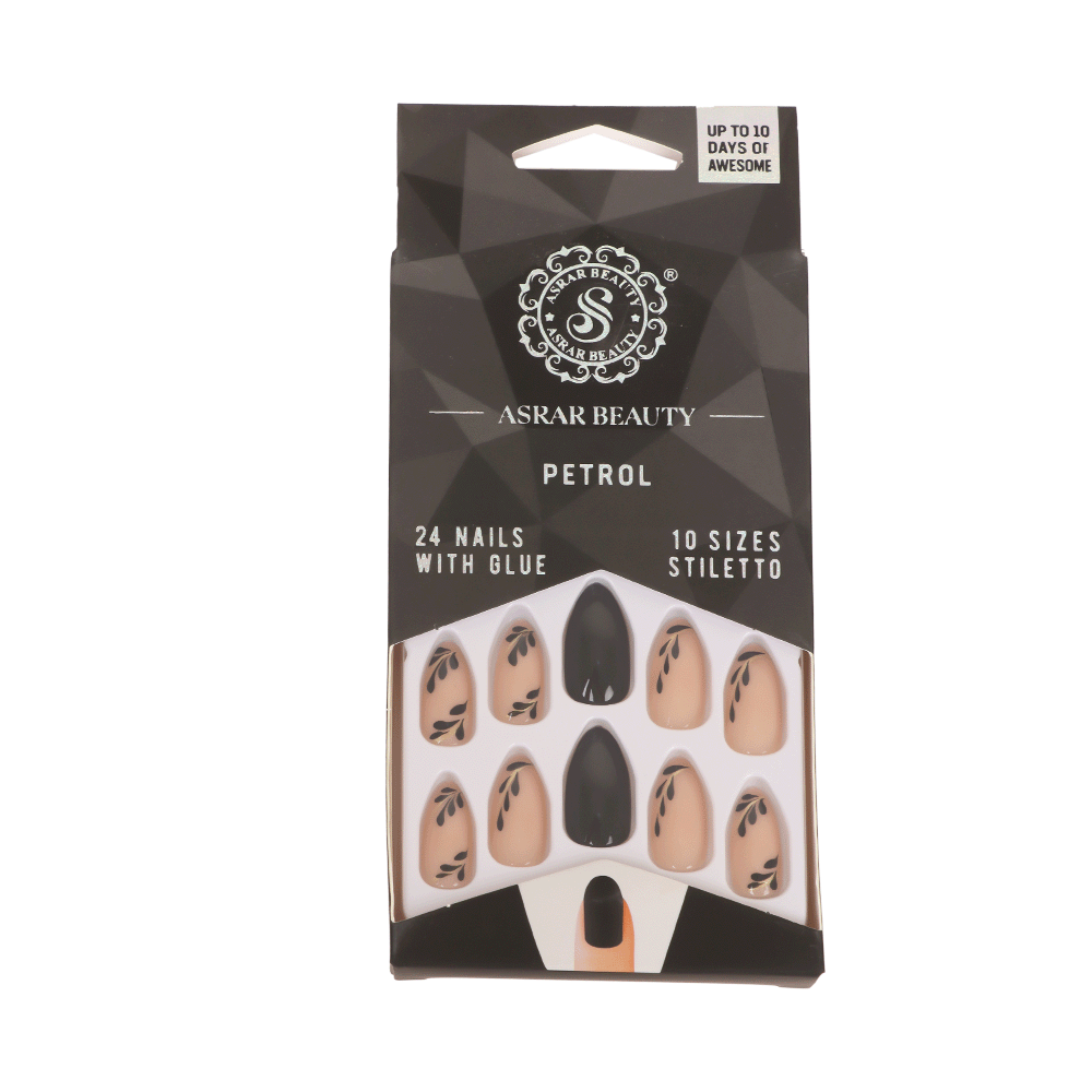 اسرار بيوتي أظافر صناعية بأشكال جذابة - 24 قطعة