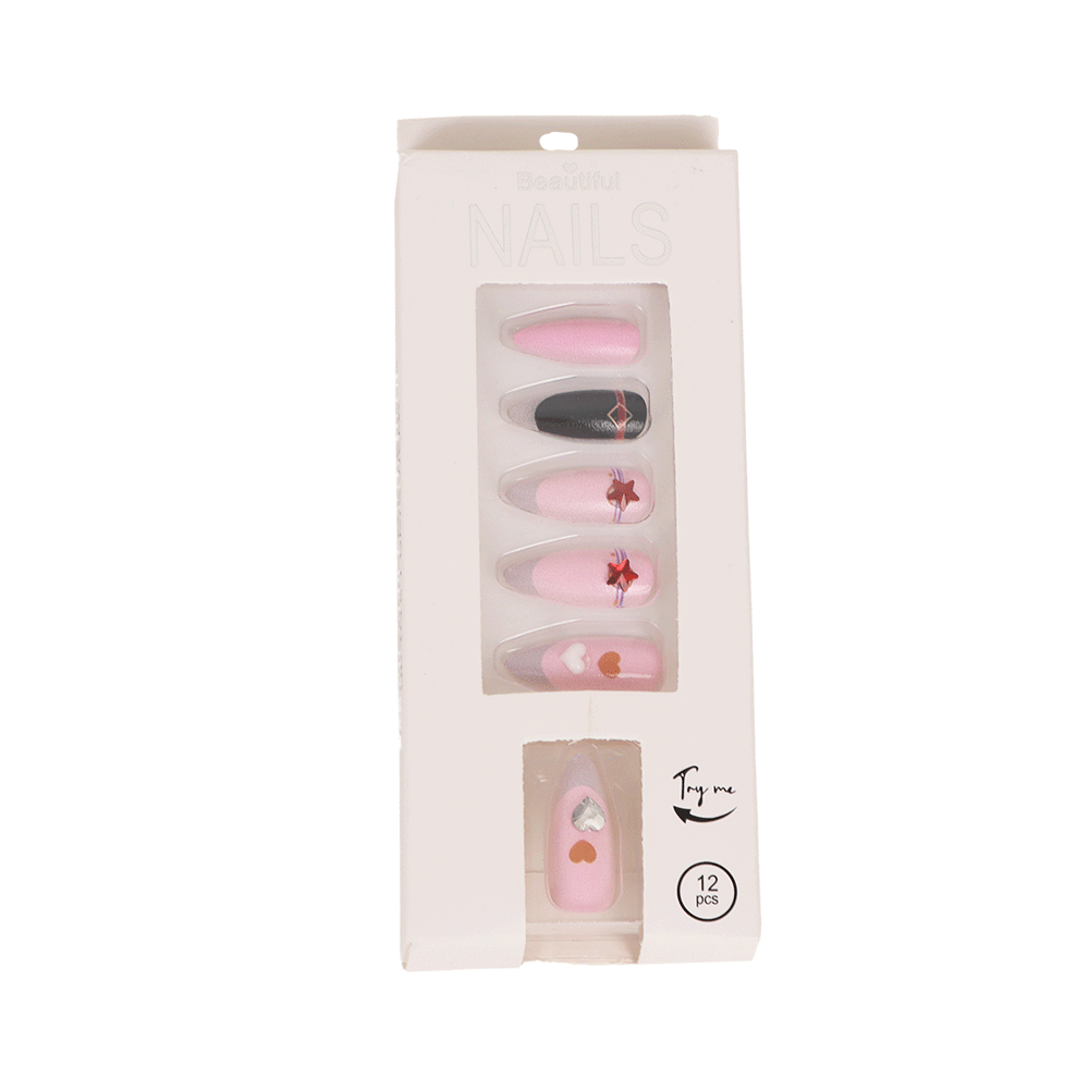 نيلز بيوتيفل أظافر صناعية لاصقة - 12 قطعة
