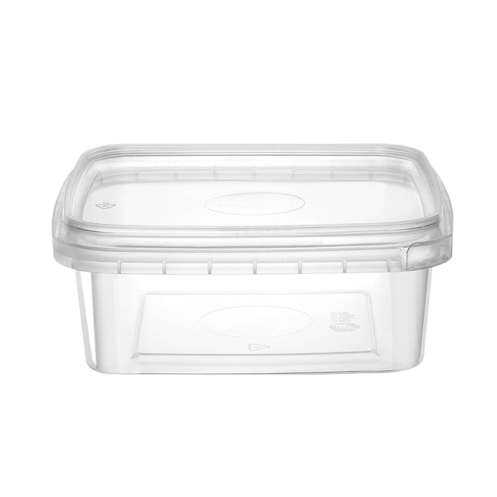 علبة طعام بلاستيكية شفافة بغطاء محكم - 50 علبة