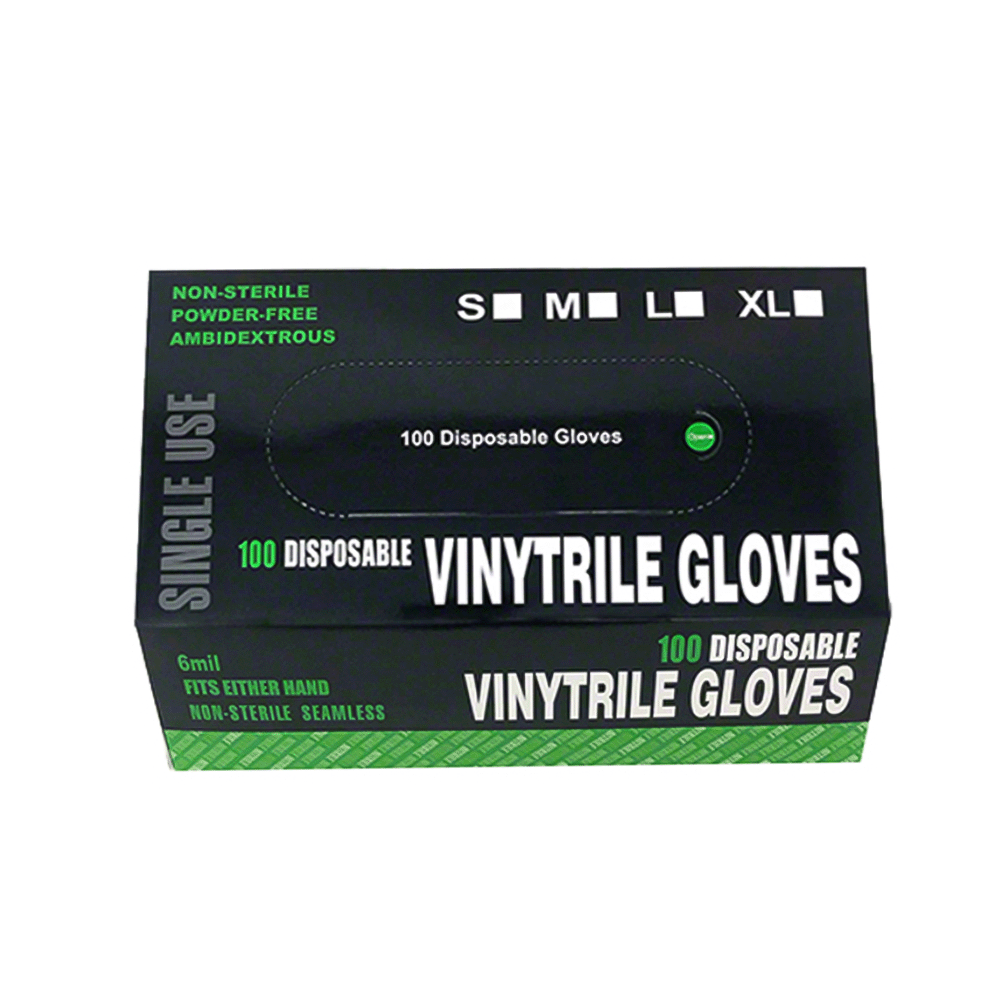 قفازات فينيل للاستعمال مرة واحدة أبيض - 100 حبة