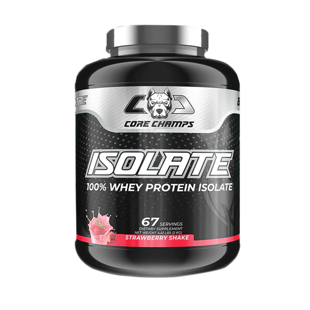 كور شامبس مسحوق واي بروتين آيزوليت بنكهة الفراولة شيك