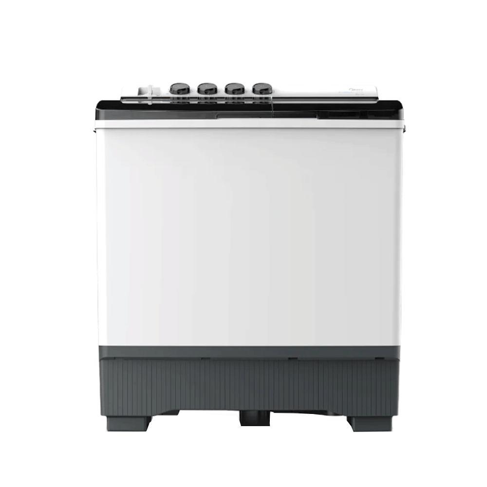 ميديا غسالة كهربائية حوضين قوة 630 واط و سعة 12 كجم - موديل MT100W120/W-GCC