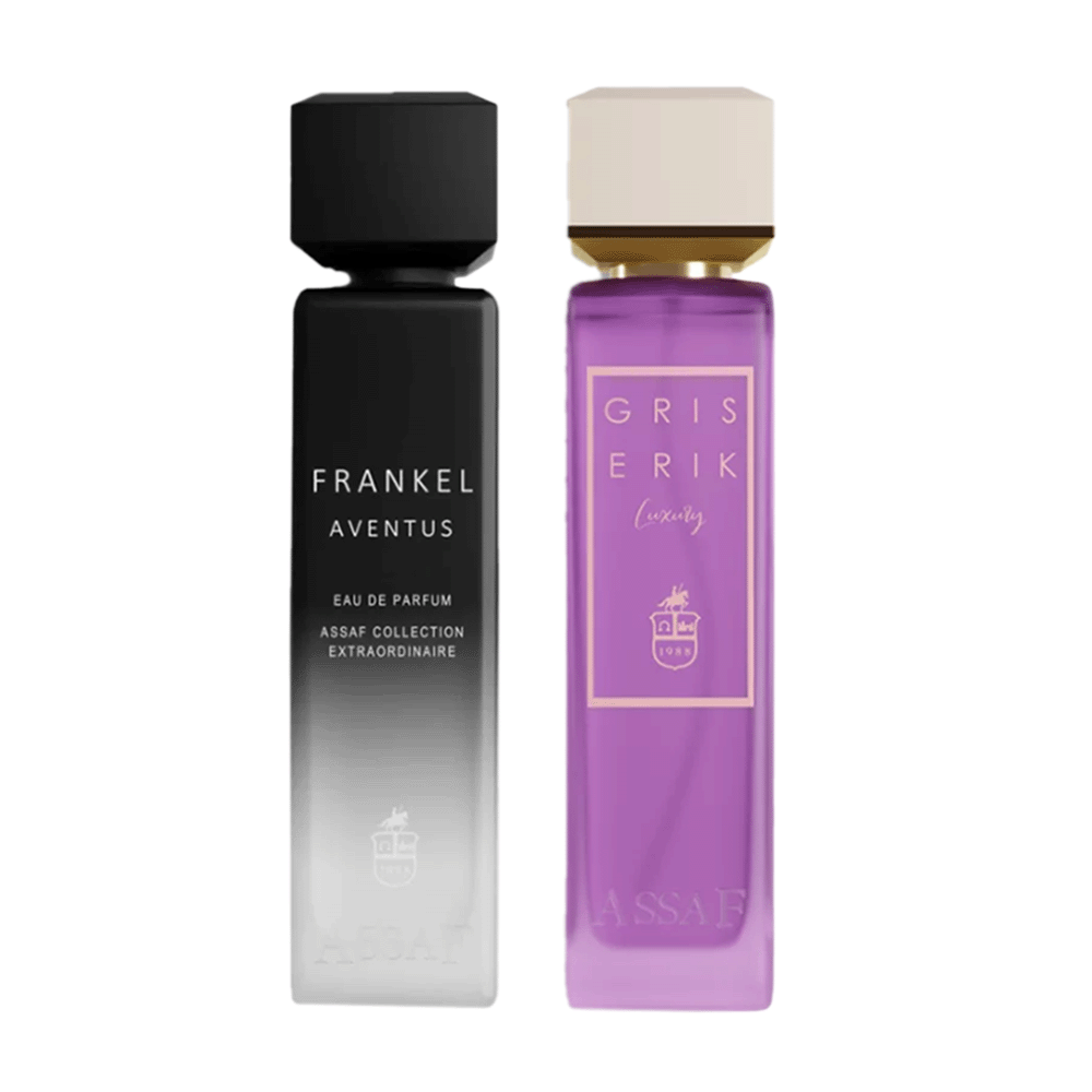 باكج 2×1عساف عطر فرانكل افنتوس ناتشرول سبراي للرجال الأصلي وجريس إريك عطر ناتشرول سبراي للنساء - 200 مل