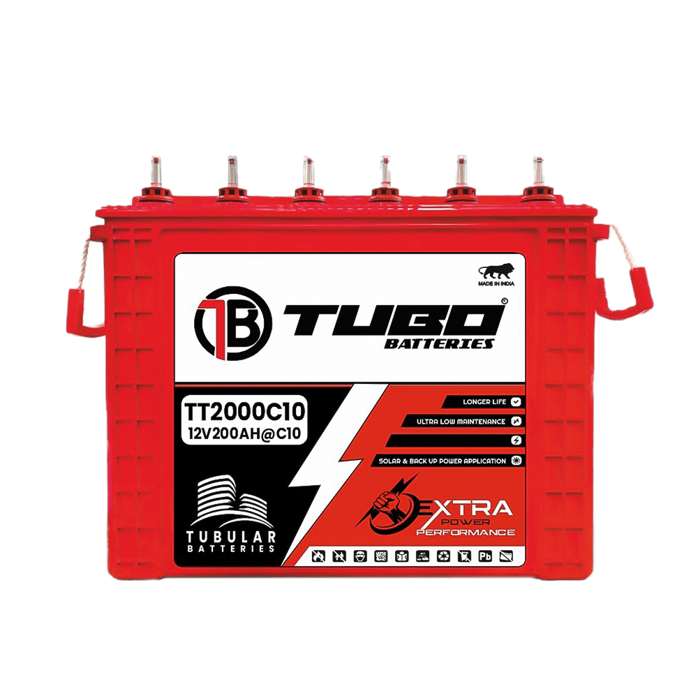 توبو بطارية أنبوبية سعة 12 فولت و200 أمبير ساعة - موديل TT2000C10
