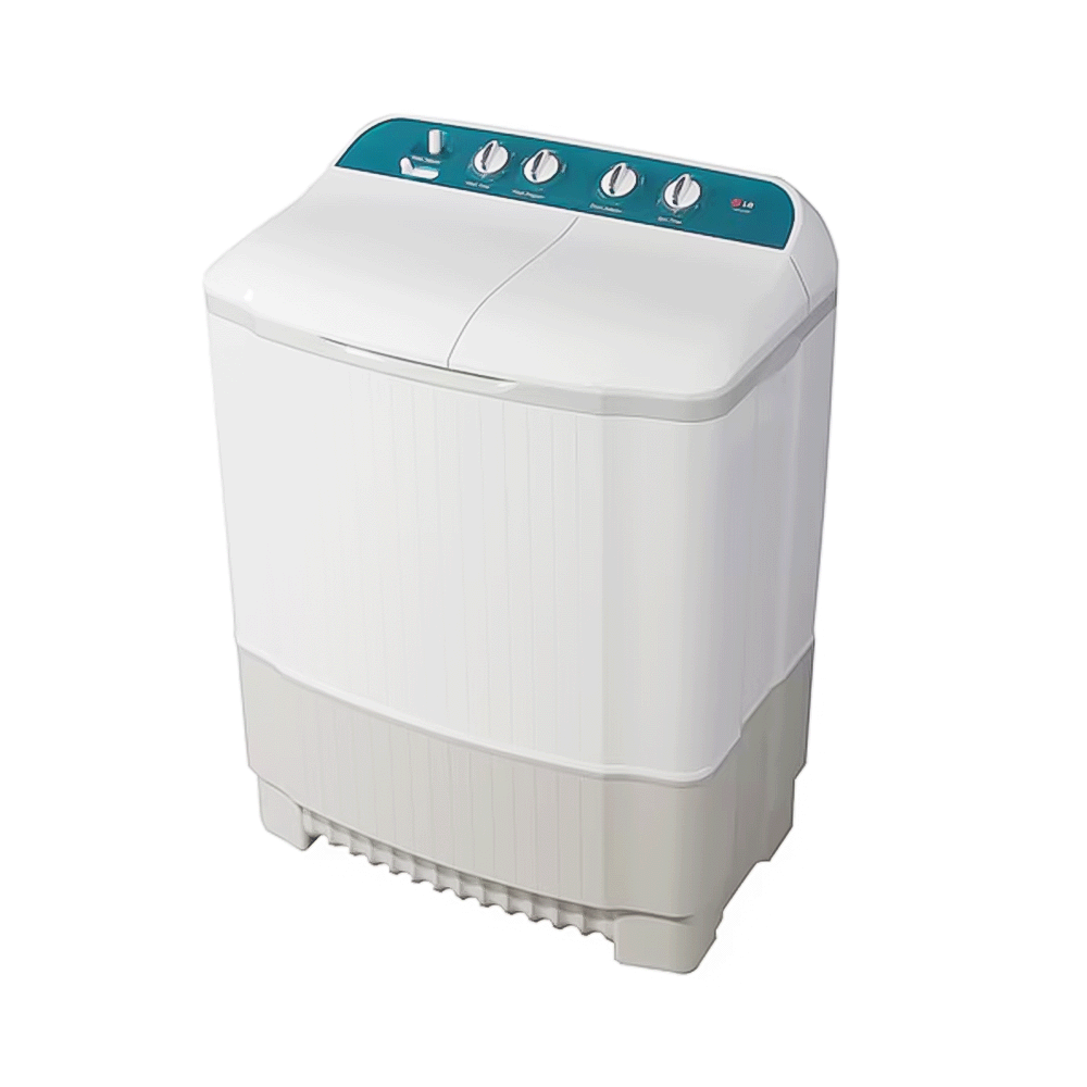 ال جي غسالة كهربائية فتحة علوية حوضين نصف أوتوماتيكية سعة 7 كجم وقوة 600 واط - موديل WP900R