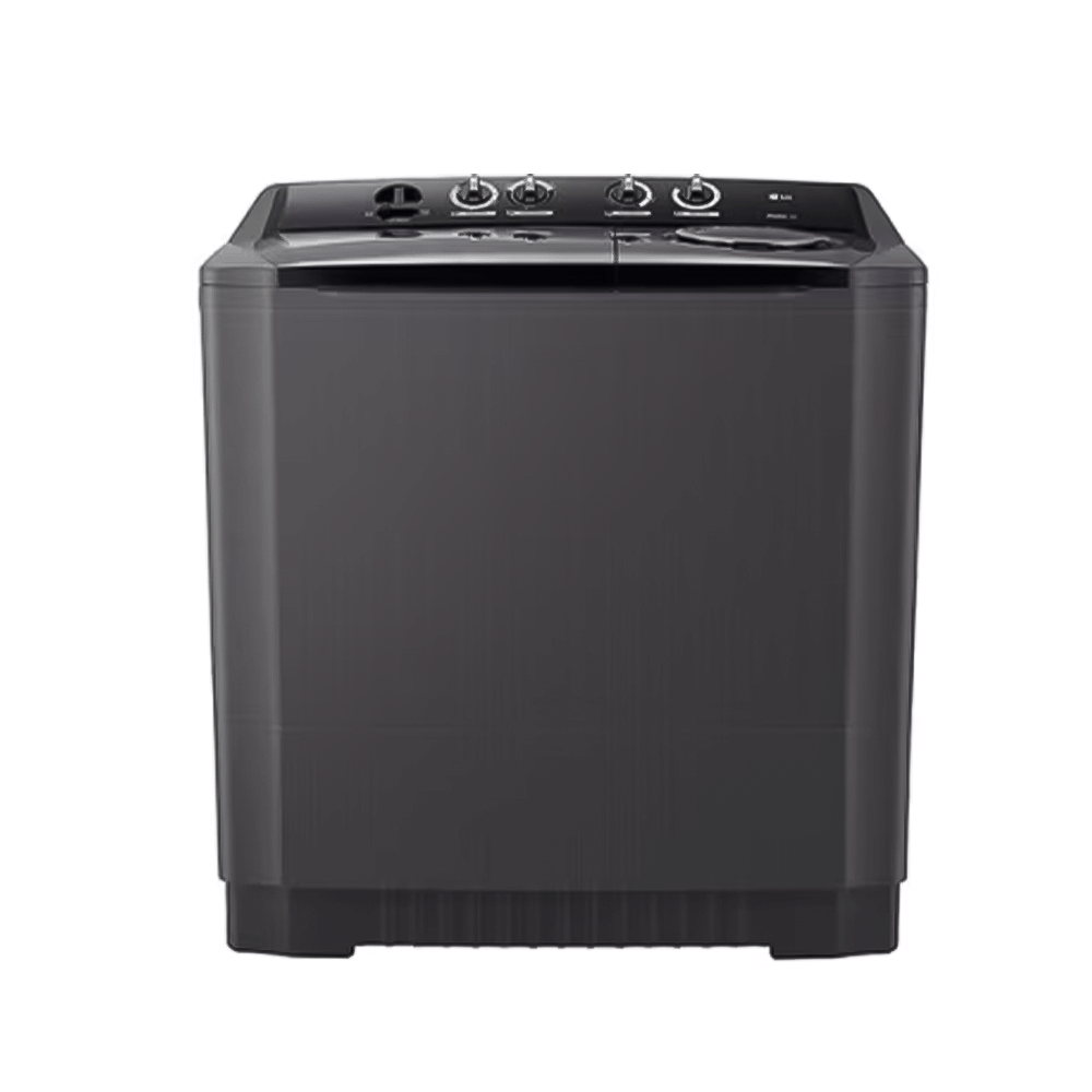 ال جي غسالة كهربائية فتحة علوية حوضين نصف أوتوماتيكية سعة 18 كجم وقوة 2000 واط - موديل P1861RWNT