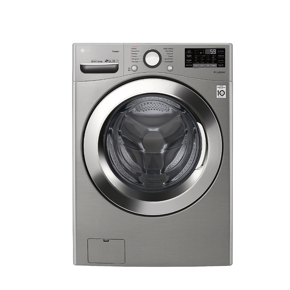 ال جي غسالة كهربائية تعبئة أمامية اتوماتيكية سعة 18 كجم وقوة 2000 واط مع مجفف - موديل F0L2CRV2T2