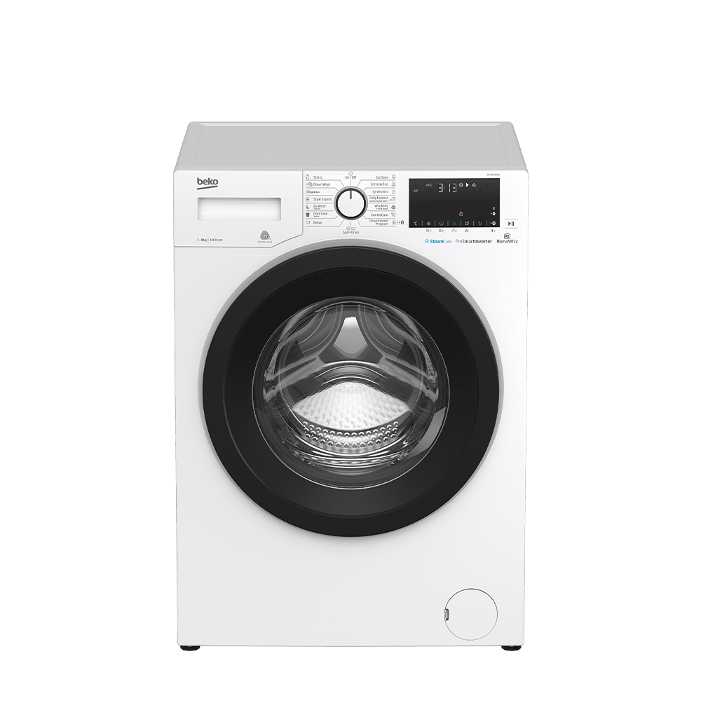 بيكو غسالة كهربائية تعبئة أمامية اتوماتيكية سعة 8 كجم وقوة 1800 واط - موديل WTV8736XW