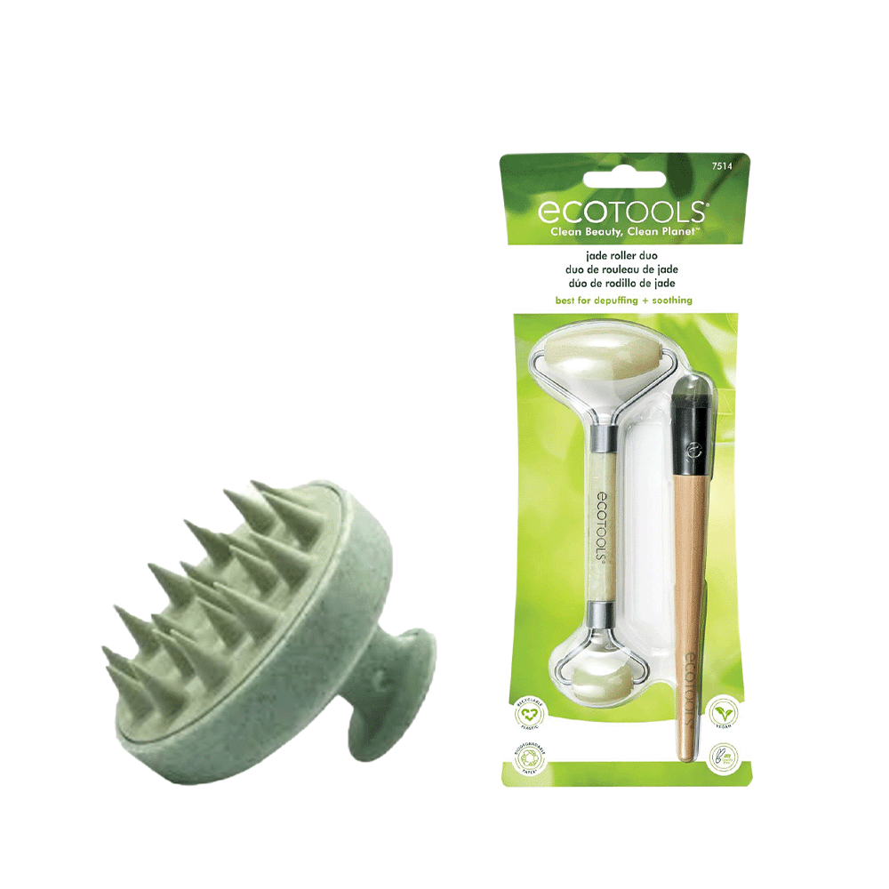 باكج 3×1 يكو تولزأداة تدليك أسطوانة الوجه و أسفل العين وفرشاة غسيل فروة الرأس