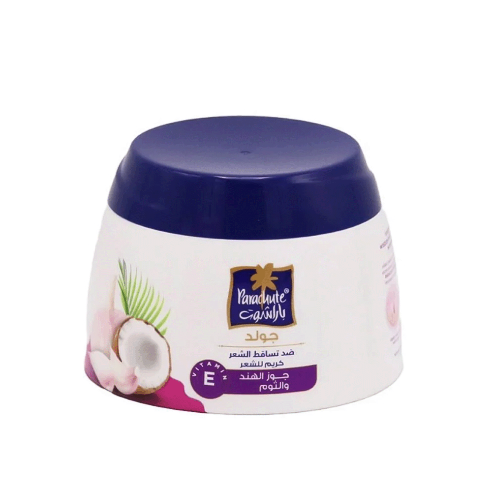 باراشوت جولد كريم للشعر بجوز الهند والثوم و فيتامين هـ المقاوم لتساقط الشعر - 140 مل