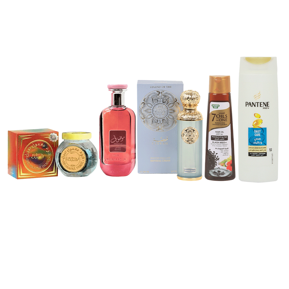 باكج العطور الفاخرة والعناية بالشعر 5 * 1