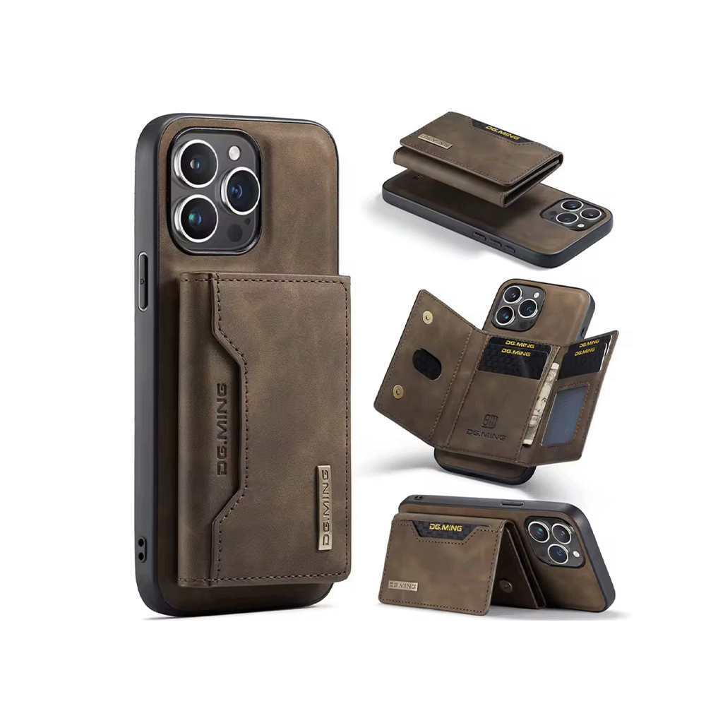 حافظة فاخرة 2 في 1 جلدية مع محفظة بطاقات مغناطيسية لهاتف ايفون 14 برو ماكس

