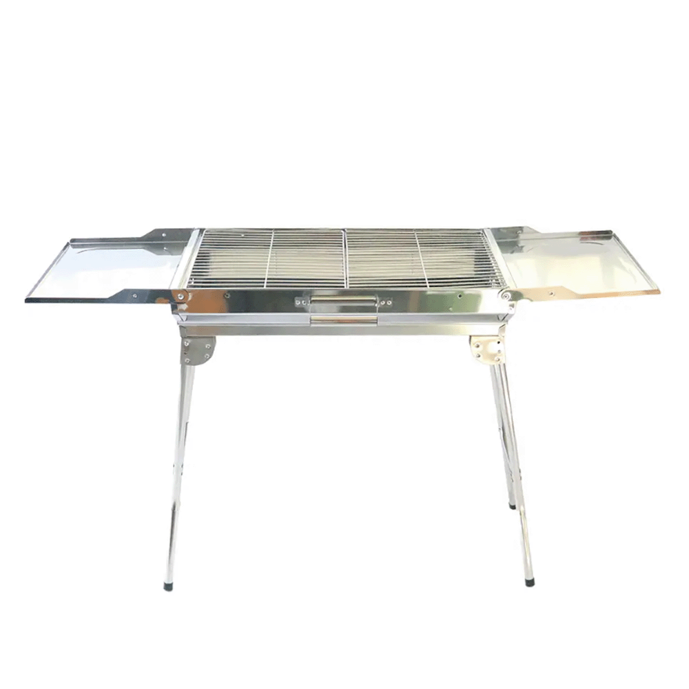 شواية فحم قابلة للطي محمولة ستانلس ستيل موديل 34333 - فضي