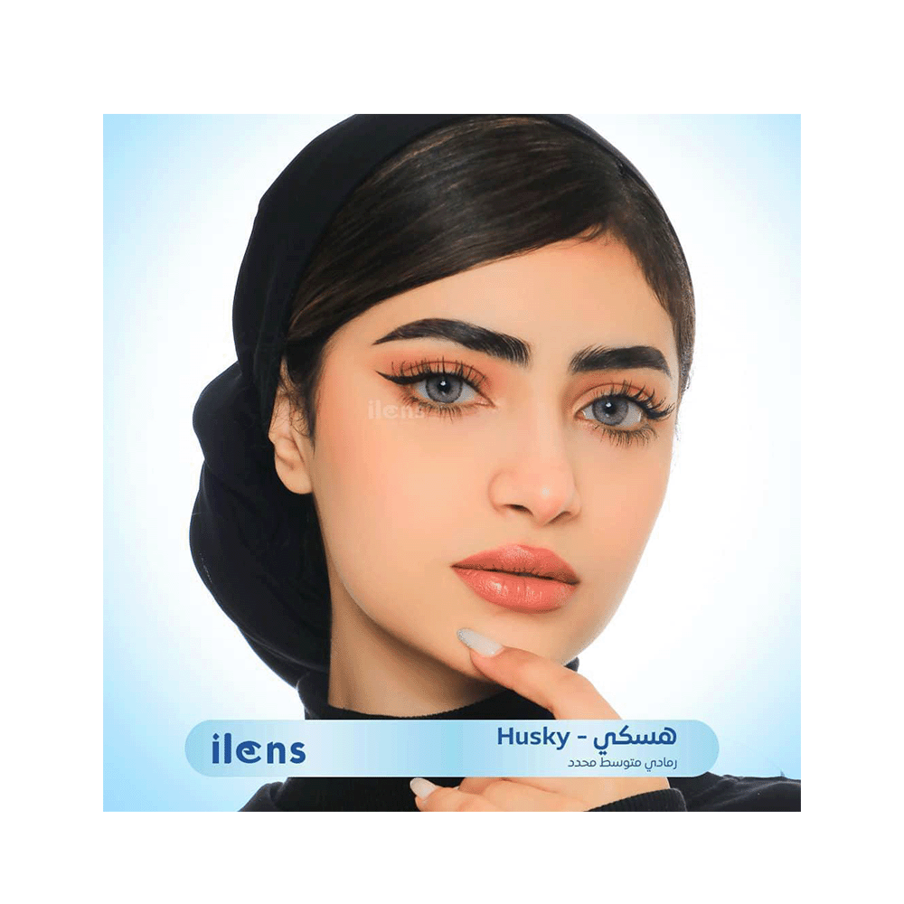 أي لنس عدسات لاصقة هسكي قطر 14.5 مم و تحديد طبيعي - رمادي
